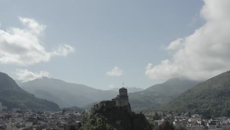 Chateau-fort-de-Lourdes-castle,-Hautes-Pyrenees-in-France