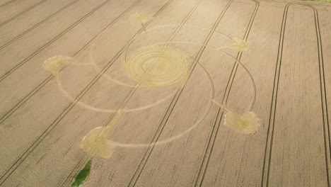 Bratton-spiral-crop-circle-aerial-view-flying-over-golden-Wiltshire-wheat-field-pattern