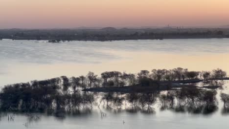 pov-shot-is-like-a-small-island-in-the-middle-of-the-river-with-many-different-types-of-preserves-around