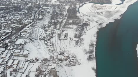 Aerial-view-of-snow-covered-Skardu-city-in-Pakistan.