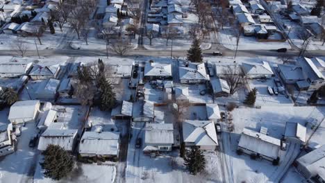 Hermosas-Vistas-Aéreas-Invernales-De-La-Ciudad-De-Winnipeg,-Manitoba,-Canadá