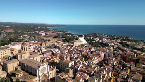 Schöne-Und-Historische-Stadt-Tarragona-Perspektive-Von-Oben