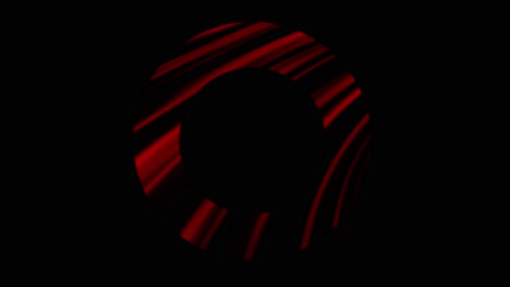 Seamless-loop-spinning-red-striped-ring-on-black-background