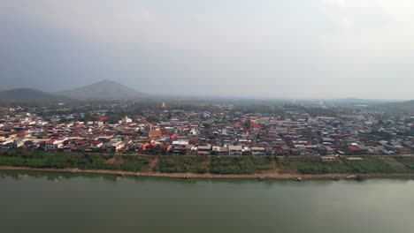 Amazing-aerial-landscape-of-the-Mekong-River-and-resident-houses-in-the-Chiang-Khan-District-in-Thailand