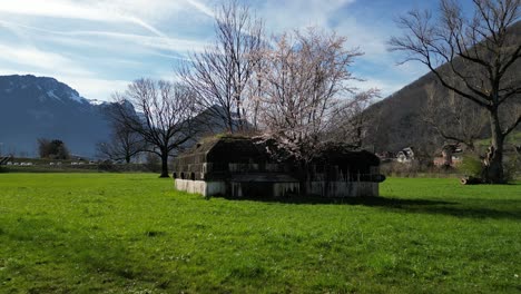 Landmark-of-World-War-II,-Swiss-Army-fortifications-acted-as-crucial-barriers,-safeguarding-the-passage-between-Walensee-and-Linthebene-Zürichsee,-embodying-historical-significance