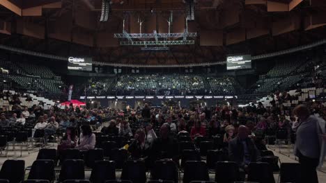 People-Inside-The-Unipol-Arena-In-Casalecchio-di-Reno,-Bologna,-Italy