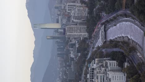Santiago-De-Chile-Panoramablick-Morgen-Rush-Zeitraffer