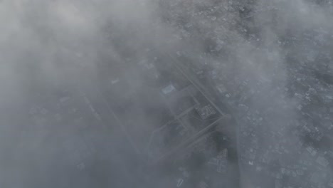 Drone-shot-bird-perspective-Tharparkar-from-above-fast-clouds-and-sunshine