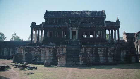 Antiguo-Pabellón-De-Angkor-Wat,-Templo-Hindú-budista-En-Siem-Reap,-Camboya