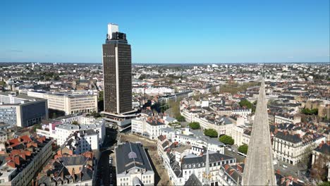 Tour-Bretagne-or-Brittany-Tower,-Nantes-in-France
