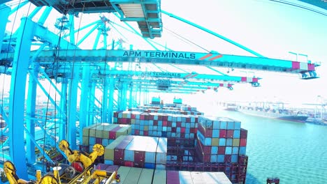 Stacked-Containers-At-APM-Terminal-In-The-Netherlands---Static-Shot