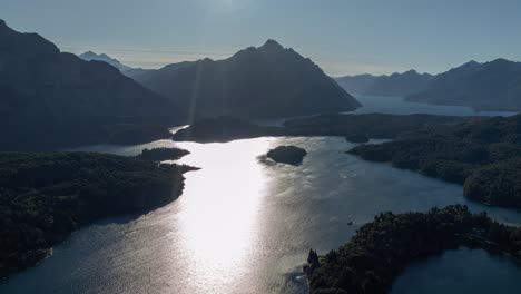 Andean-Nahuel-Huapi-Lake-During-Sunrise-In-The-Region-Of-Northern-Patagonia-In-Bariloche,-Argentina