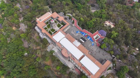 Imágenes-De-Drones-Del-Castillo-De-Chapultepec-En-La-Parte-Occidental-De-La-Ciudad-De-México