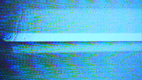 Like-and-subscribe-glitch-purple-blue-title-on-grainy-vhs-background,-retro-VHS-style