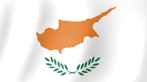 Animación-De-La-Bandera-De-Chipre-Ondeando-Al-Viento.