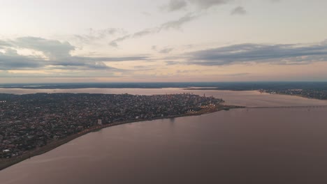 A-panoramic-view-of-Posadas,-often-referred-to-as-the-"New-York-of-South-America