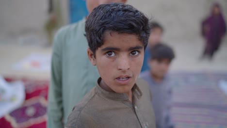 Young-Male-Child-In-Khuzdar,-Balochistan-Looking-At-Directly-At-Camera