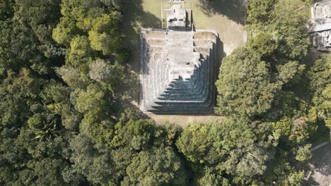 The-pyramid-of-theTemple-1-at-Chacchoben,-Mayan-archeological-site,-Quintana-Roo,-Mexico