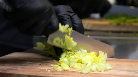 The-chef-slices-celery-into-thin-slices
