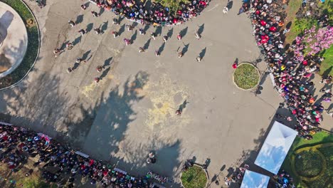 Aerial-View-Kukerlandia-Folklore-Festival-Bulgaria---Traditional-Performance