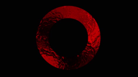 Seamless-loop-rotating-ring-with-red-colored-liquid-texture-on-black-background
