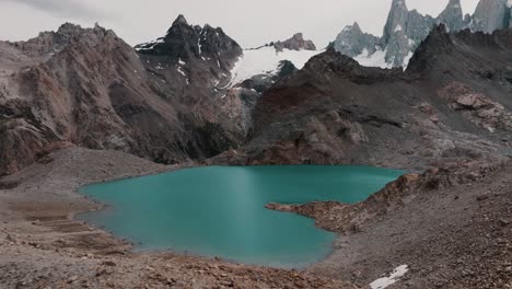 Laguna-De-Los-Tres-And-Rocky-Mountains-In-Santa-Cruz-Province,-Argentina