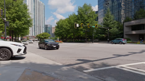 Carreteras-De-Intersección-En-La-Ciudad-De-Atlanta,-Georgia,-Estados-Unidos.