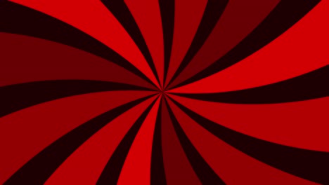 Abstrakter-Animierter-Hintergrund-Mit-Sich-Drehenden-Roten,-Geschwungenen-Streifen-Auf-Schwarzem-Hintergrund