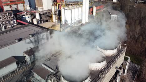 Smoke-Emissions-From-Chimneys-Of-Steel-Factory-In-Trinec,-Czech-Republic
