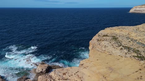 Blue-Hole-next-to-Azure-Window-on-Gozo,-Malta-island
