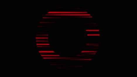 Seamless-loop-red-rotating-ring-on-black-background