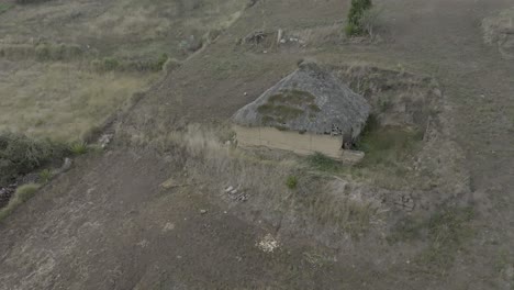 Top-shot-of-an-ancient-cottage.-Drone-view