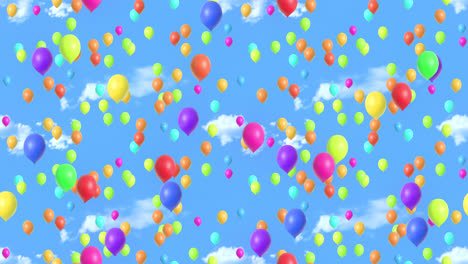 Luftballons-Kinder-Messe-Hintergrund-Schleife