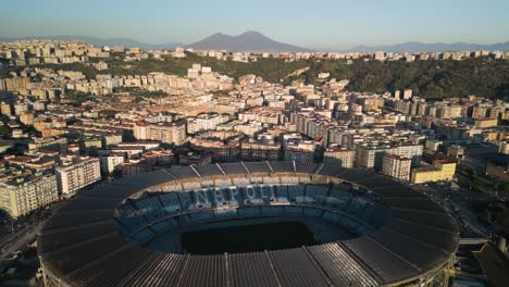 Beautiful-Establishing-Drone-Shot-Above-Diego-Armando-Maradona-Football-Stadium