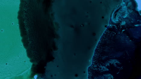 Dark-ocean,-visual-ink-dye-visual,-sea-inspired,-green-color-gush-spreading
