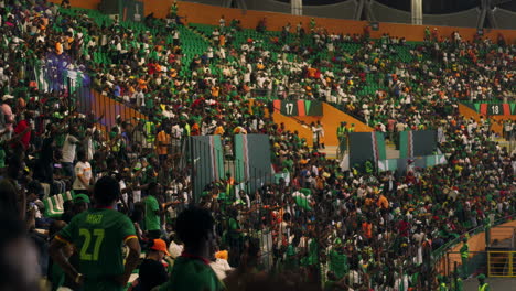 Aficionados-Nigerianos-Celebrando-En-Las-Gradas