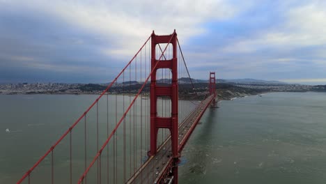 Drone-shot-of-the-Golden-Gate-Bridge-located-in-San-Francisco