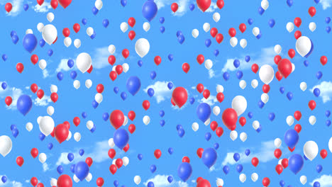 Unabhängigkeitstag-Luftballons-Feiern-Hintergrund-Schleife