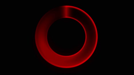 Seamless-loop-rotating-red-colored-ring-on-black-background