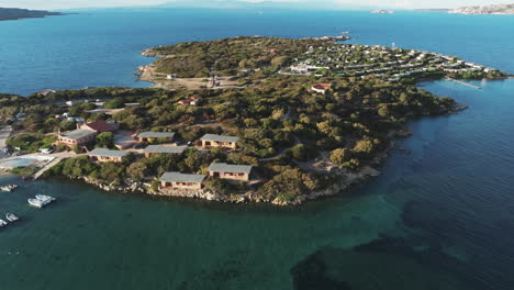 Isuledda-or-Isla-dei-Gabbiani:-aerial-view-in-orbit-over-this-famous-island-of-Sardinia