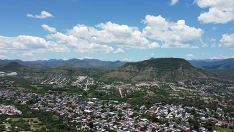 360-aerial-panorama-of-Huajuapan-de-Leon,-Oaxaca,-Mexico