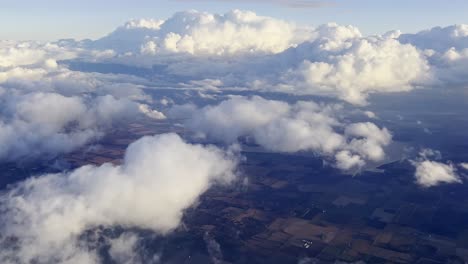 Aerial-view-of-Toronto-peripheral-area-with-clouds,-Ontario-in-Canada