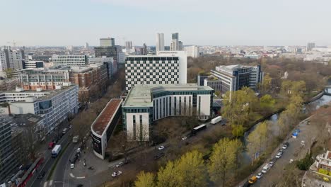 Aerial-drone-view-of-Hotel-InterContinental-in-Berlin-with-logo-on-facade