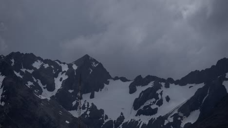 Timelapse-Of-Clouds-At-Martial-Glacier-In-Ushuaia,-Patagonia,-Argentina