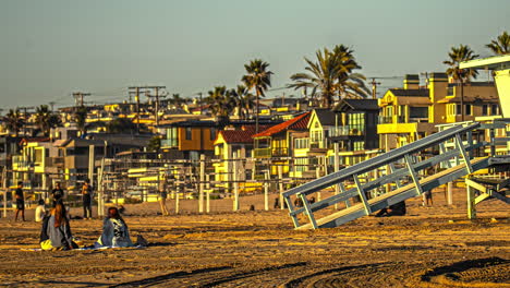 Gente-Relajándose-Manhattan-Beach-California-Estados-Unidos-De-América-Time-lapse