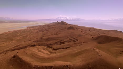 Aerial-view-of-Mountains-in-Antelope-Park,-Salt-Lake-City,-Utah