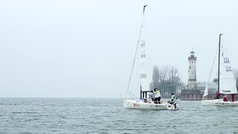 Una-Regata-De-Veleros-En-El-Lago-De-Constanza