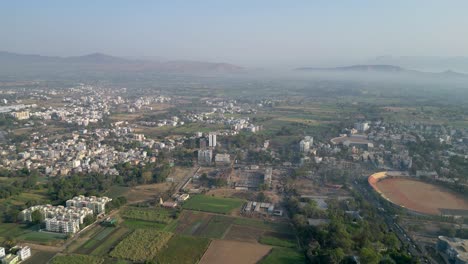 satara-city-morning-wide-to-closeup-drone-view-in-maharashtra