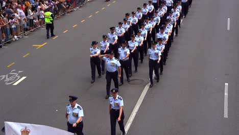 Health-Services-Wing-from-the-Royal-Australian-Air-Force-marching-down-the-street-during-annual-Anzac-Day-parade-tradition