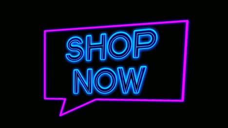Discount-85%-percent-off-neon-light-in-speech-bubble-modern-frame-border-animation-motion-graphics-on-black-background